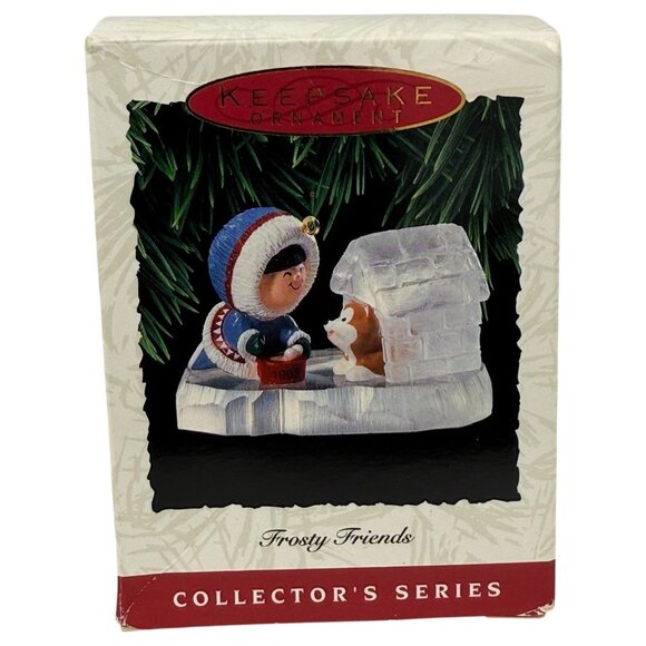 1993 Hallmark Keepsake Ornament Frosty Friends Collectors Series 14th Eskimo Dog - Picture 13 of 16